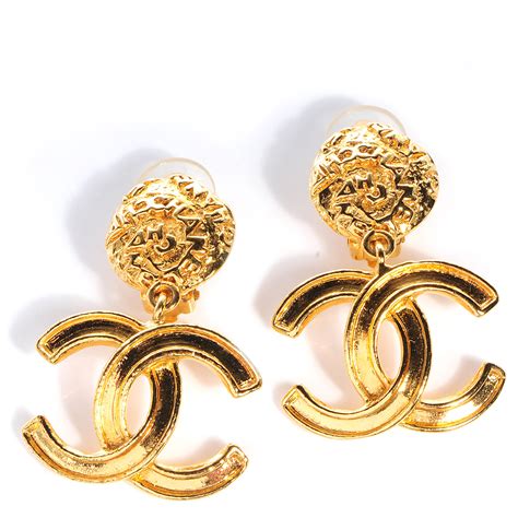 chanel 14k gold earrings|genuine Chanel earrings.